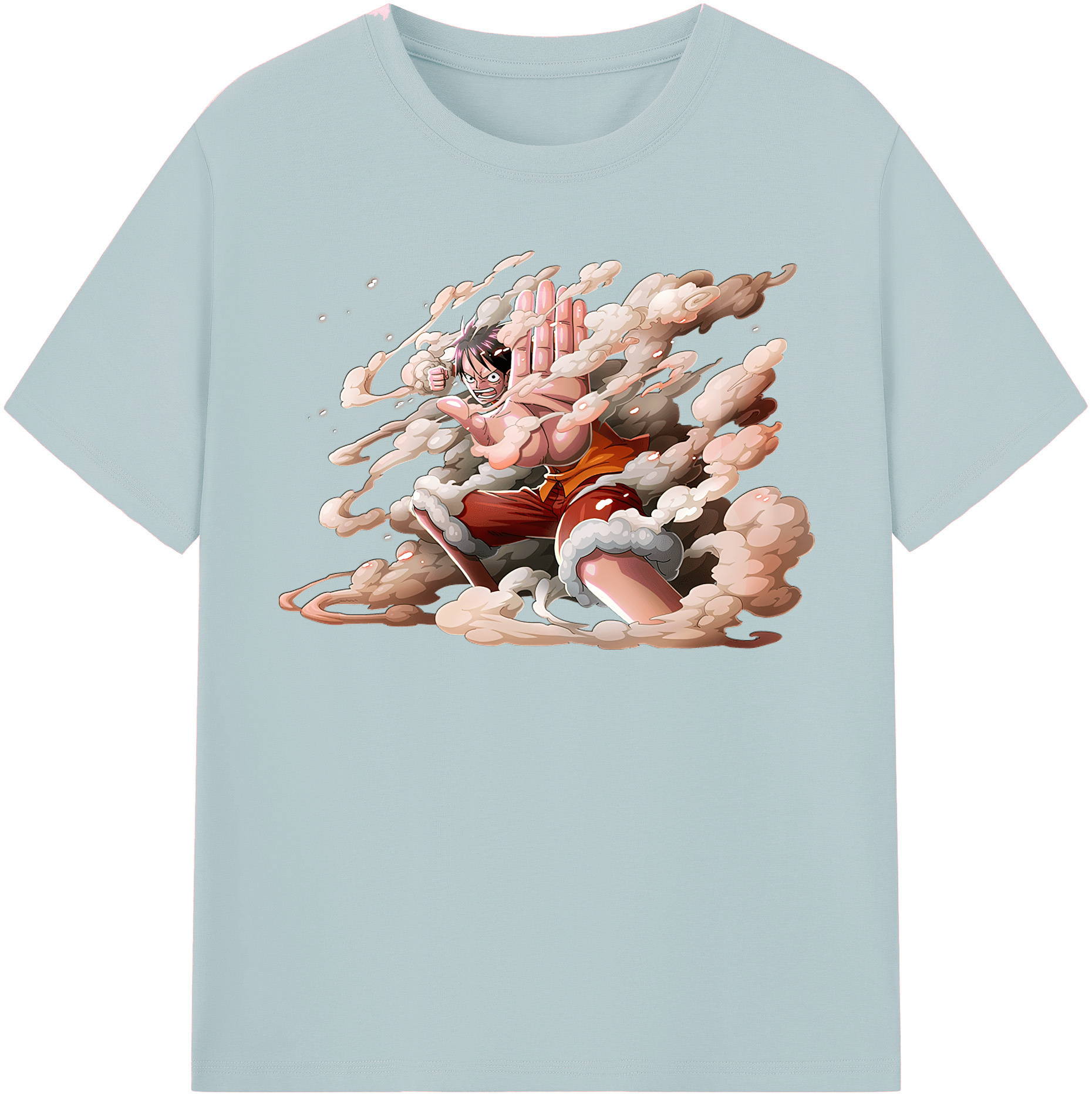 ワンピース モンキー・D・ルフィ ONE PIECE Monkey D. Luffy 綿100％半袖Tシャツ（フロントプリント）
